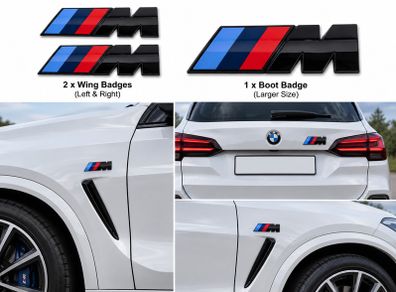 Bmw M Sport Wing + Boot Badges - Free Post