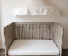 Baby Cot Bed, Toddler Bed and Changing Unit Bundle - Grey Wash - Excellent Condition
