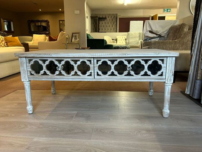 Mirrored Table with Drawers