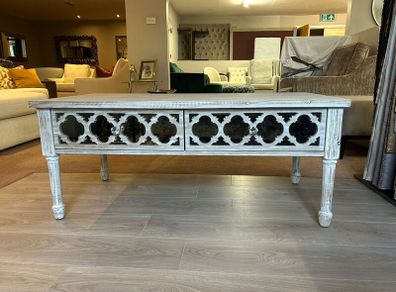 Mirrored Table with Drawers