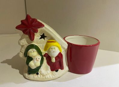 Christmas Decoration / Biblical Themed Glazed Ceramic Indoor Pot