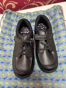 Toezone boys leather shoes with bag