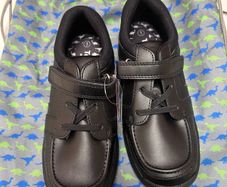 Toezone boys leather shoes with bag