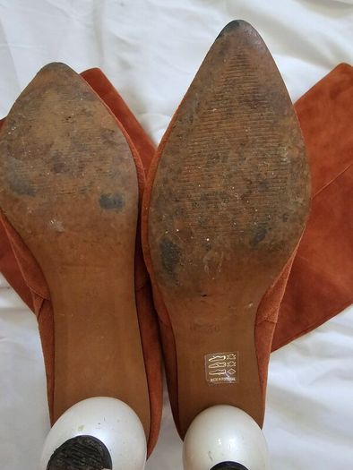 Mother Of Pearl Suede Style Knee High Brown Boots