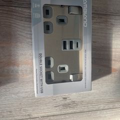 double socket with usb c charger