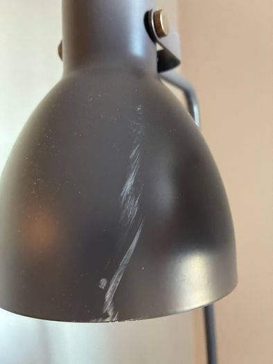 2 x Grey Desk Lamps with Pot Holders