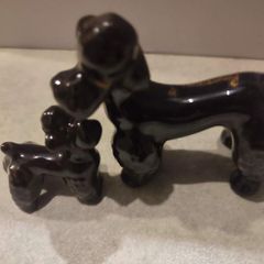 Lovely Set OF 2 Poodles Dogs from Gorey
