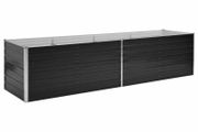 Garden Raised Bed Anthracite 320x80x77 cm Galvanised Steel