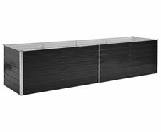 Garden Raised Bed Anthracite 320x80x77 cm Galvanised Steel