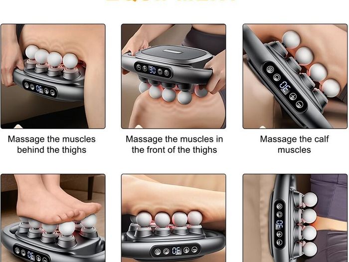8 Heads Massage Gun - Muscle Massage Gun Deep Tissue, Muscle Pain Relief, Neck Massager for Leg Neck Back Shoulder, Back Massager, Home Office Accessories