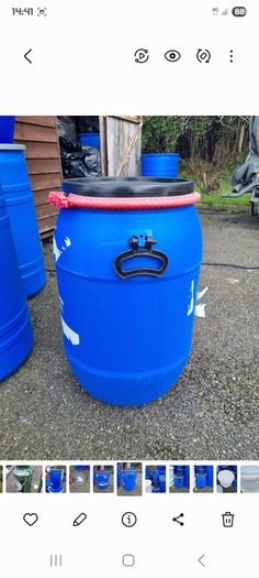 plastic barrels