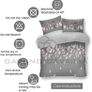 Premium Printed Bedding Sets Double Size, Feather Duvet Quilt Cover, Cotton Blend Bed Covers, Grey MULTIPLE COLOURS/SIZES AVAILABLE (FREE POSTAGE) Image 9