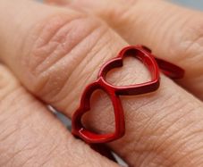 Ring heart mum day metal cuff