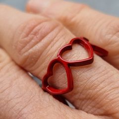 Ring heart mum day metal cuff