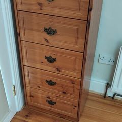 Solid Pine Chest of Drawers & Dressing Table/Desk