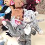 Vintage beanie babies soft toy bundle x 13  plush plushies 1990's  bear cat horse sheep giraffe elephant goose Image 10