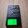 14K Solid Gold Drop Earrings, 585 Hallmarked, Swarovski Crystals, 3.65g Image 2