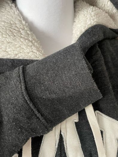 Woman hoodie full zip zip up jumper GAP lined faux fur size S