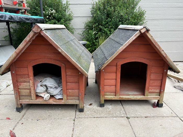 Two dog kennels