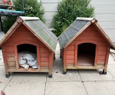 Two dog kennels