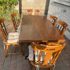 Dining table and chairs