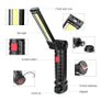 Portable Folding COB LED Work Light Battery Powered With Magnetic Base Hanging Hook 180 Rotate And 5 Working Modes For Car Repair, Household, Garage, Camping, And Emergency Use Image 3