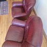 Leather 3 Piece: Couch & Chairs Image 4
