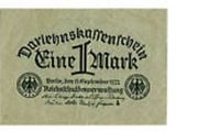 Rare 1922 German Banknote Eine (1) Mark