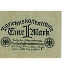 Rare 1922 German Banknote Eine (1) Mark