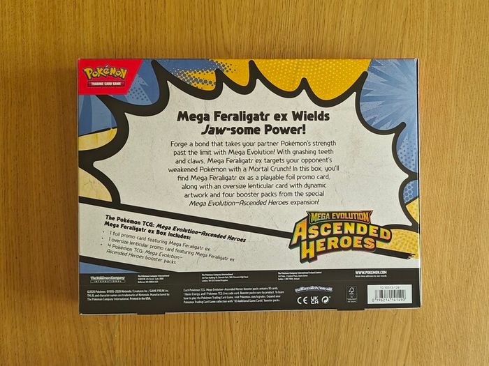 Pokemon TCG : Ascended Heroes Mega Feraligatr ex box