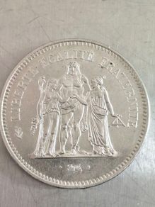 50 Francs Hercules silver coin