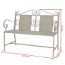 Garden Bench 115 cm Steel Grey Image 6