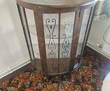 mahogany glass cabinet