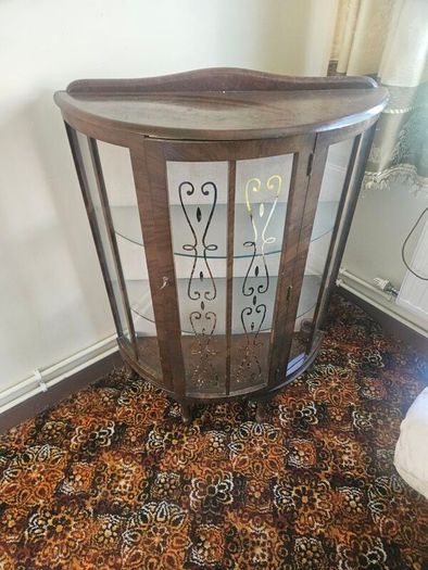 mahogany glass cabinet