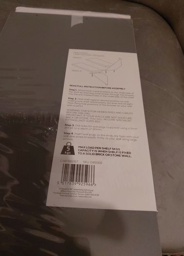 Sealed metal and grey wood shelf kit
