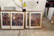 5 framed pictures