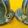 Vintage Stoneware Jackson Pottery Larger Candle Holders Pair.  Kilkenny Irish Studio Art Image 2