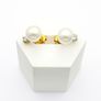 925 Silver Faux Pearl Cubic Zirconia Stud Earrings Image 4