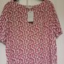 Tommy Hilfiger - Short Sleeve Blouse - Pink White - UK 8 to 10 - BNWT RRP 99 Image 3