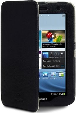 New Samsung Galaxy Tab 2 7.0 / P3100 Pu Leather Folio Wallet Case W/ Stand Black
