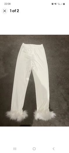Sleeper Brown thomas white feather trousers rrp110