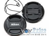 62mm Center Pinch Snap-on Front Lens Cap Cover for Nikon
