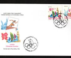 2012 Cyprus Olympic Games - London, England Commemorative Stamps Post Office First Day Cover (FDC)