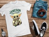 Yoda Jameson Irish Whisky Funny Star Wars T-Shirt tee top Irish t-shirt