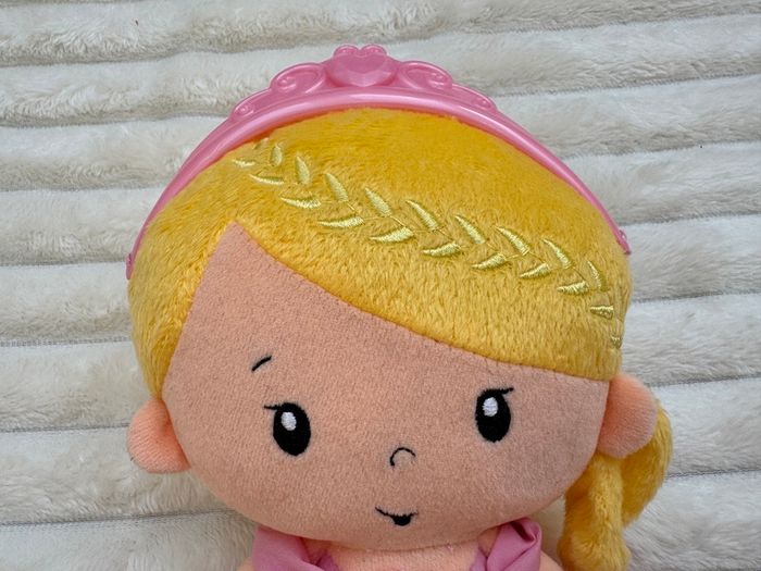 Fisher Price Princess Doll Plush Mommy Chime Ballerina approx. 10" Rattle Lovey Blonde Used Please look at the pictures
