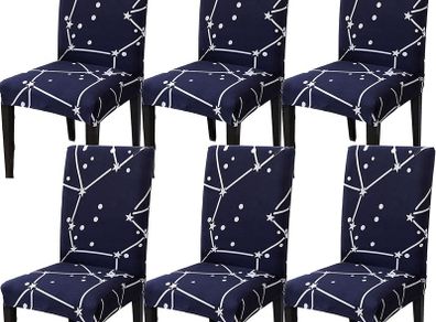 Chair Cover, 6 Pack Stretch Dining Chair Covers High Back Chair Protective Cover Slipcover,Elastic Chair Protector Seat Covers for Dining Room Wedding Banquet Party Decoration