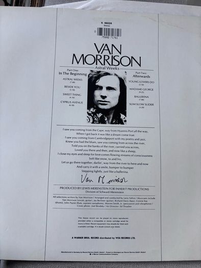 Van Morrison vinyl lp