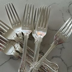 Elkington & Co Silver Plated Forks x9 Vintage Matching Cutlery Set