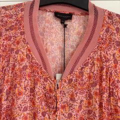 New with tags Ladies silk look lightweight bomber jacket or can be worn as blouse ( EVA Kayan )