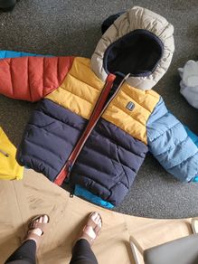 Next Baby boy puffer coat with hood 3-6mths